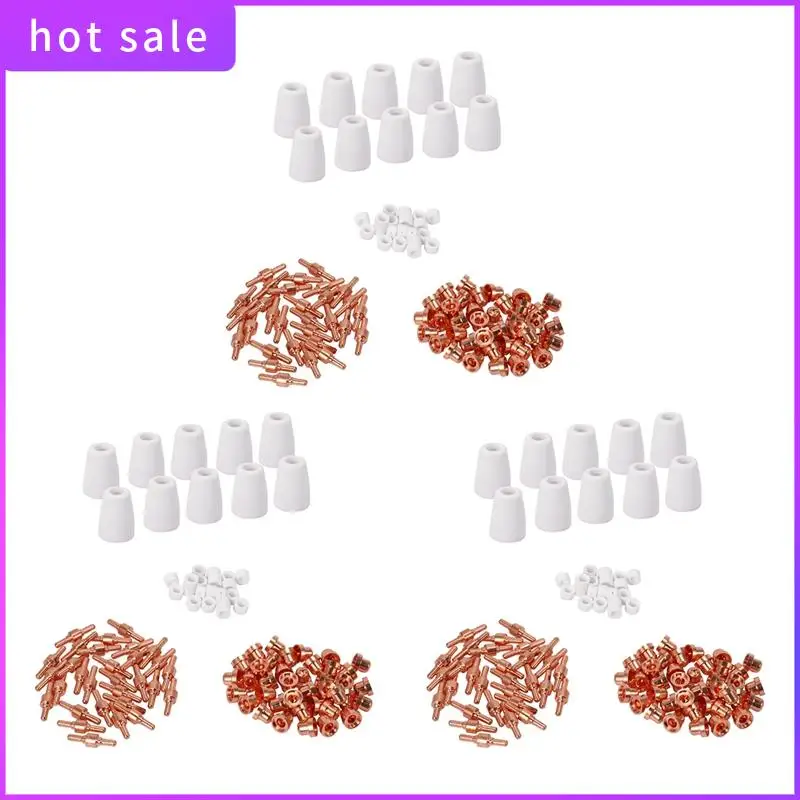 

HGSW-300Pcs PT-31 -40 Air Plasma Cutter Cutting Nozzles Electrode Tip Torch Consumable Kits 40A Fit For LGK-40 CUT-40 BPS40