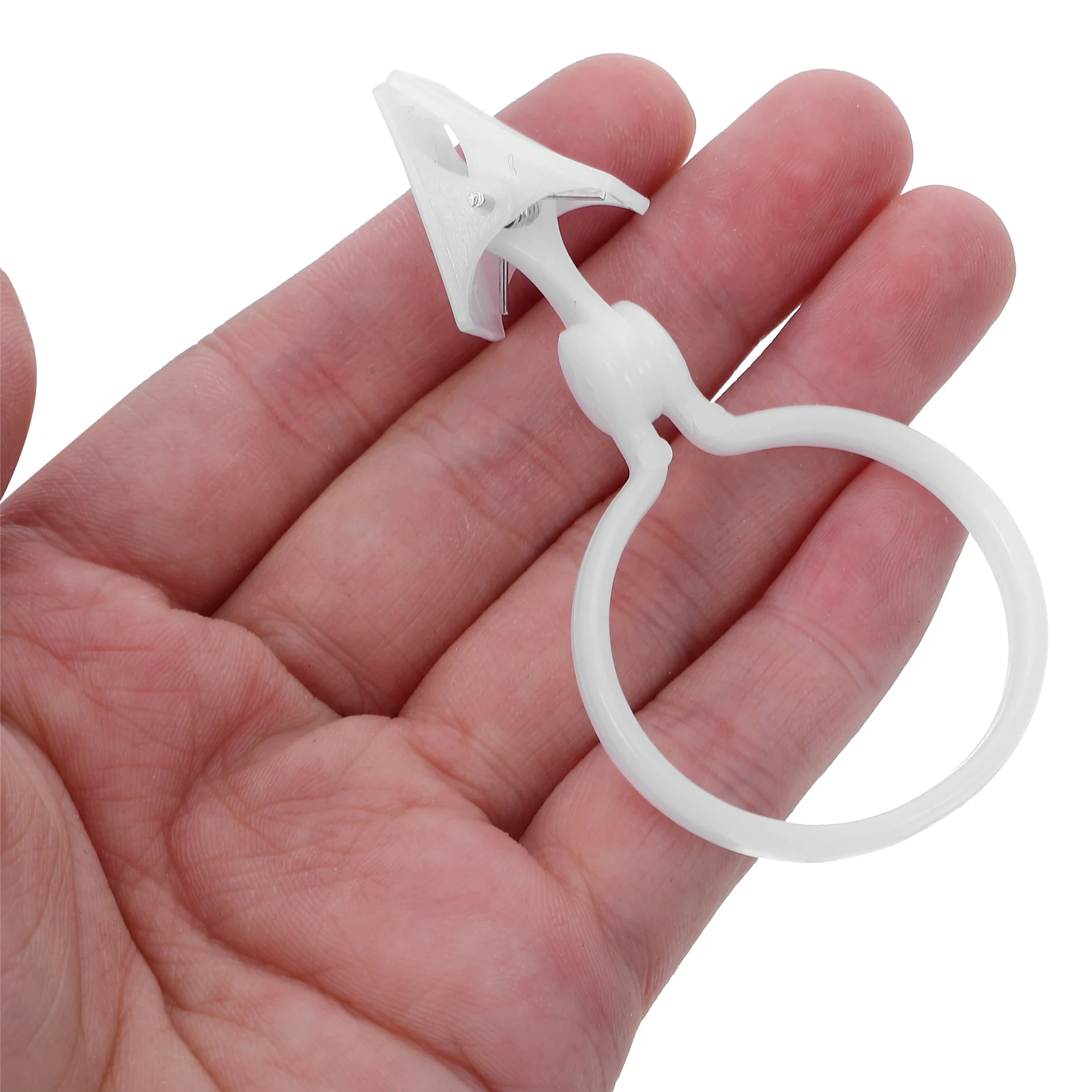 

100pcs Curtain Rings with Eyelet Resin Plastic Hanging Hooks for Curtain Rod Pole Open Design Home Decor Universal Easy