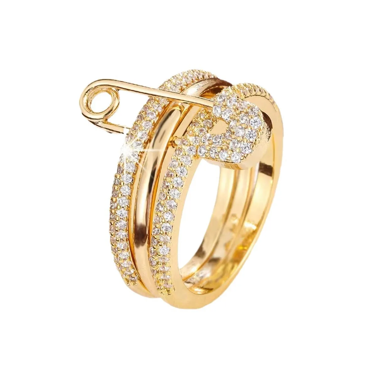 Goldringe für Frauen, nicht anlaufend, 14 Karat vergoldet, zierliche stapelbare Zirkonia-Daumenringe, Knöchel-Damenringe-Set-Schmuck