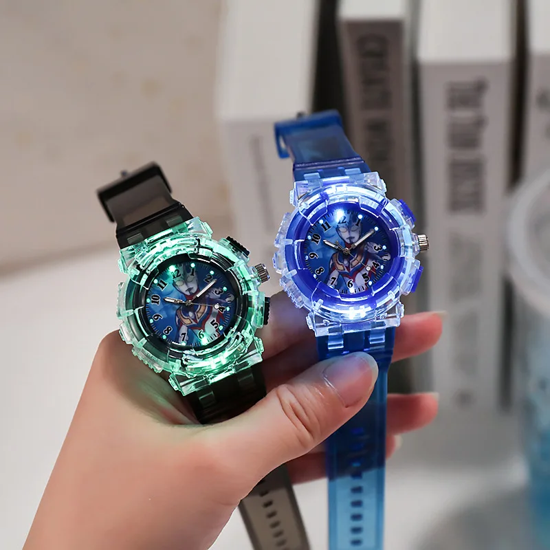 Orologi da bambino luminosi alla moda Orologi da polso al quarzo analogici sportivi casual per bambini Orologio da bambino semplice Orologio da regalo per ragazze