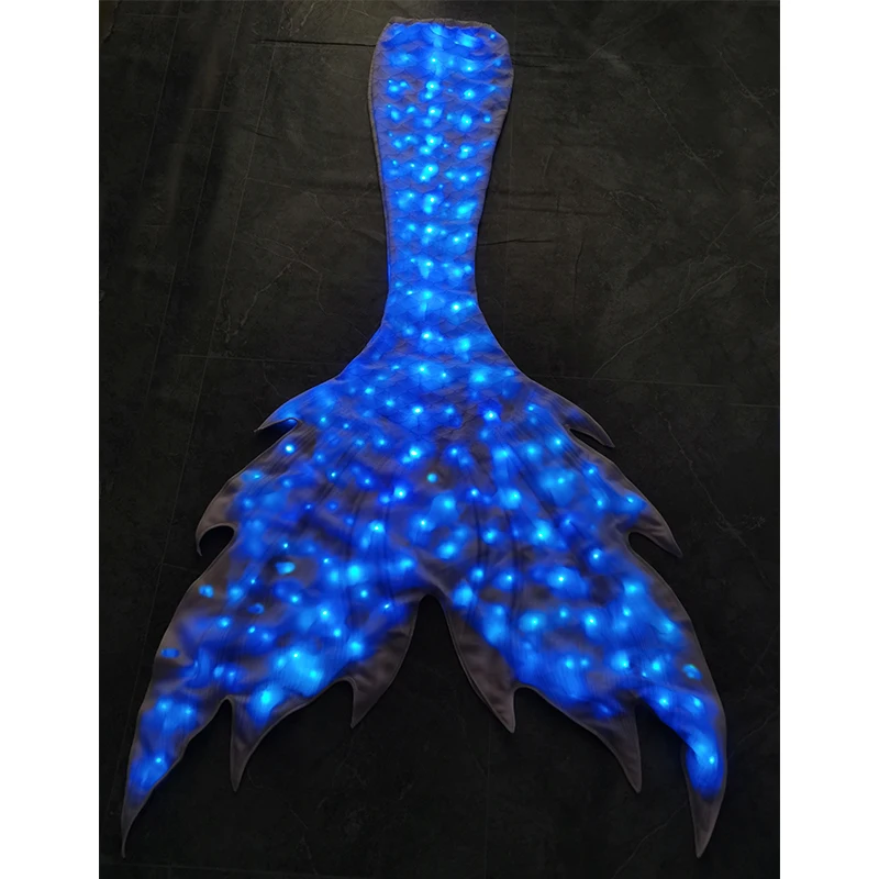 LED Light Mermaid Skin Tail Light UP sukienka fishtail sesja zdjęciowa bielizna kostium na Halloween Cosplay pływanie i nurkowanie