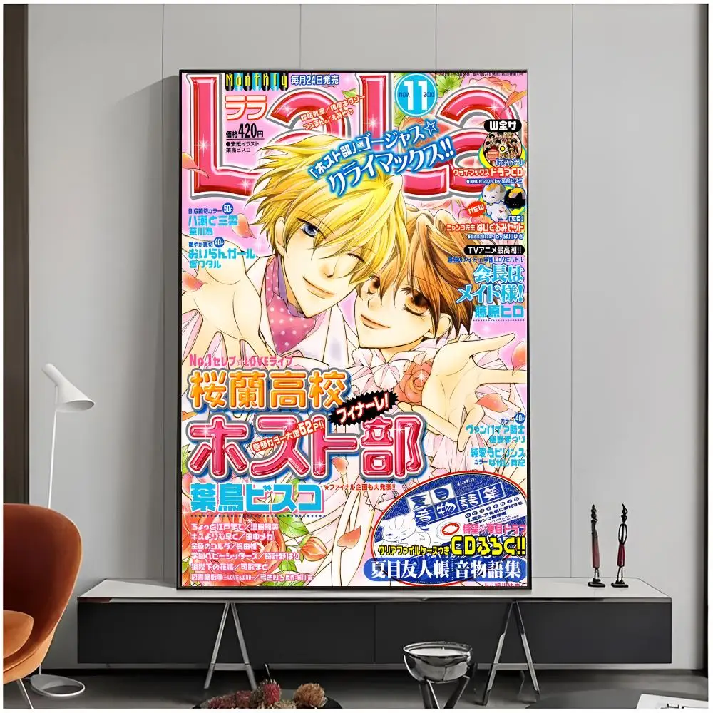 Anime Comedy O-Ouran High School Host Club Poster Living Room Bedroom Decorative Print Unframed Decor
