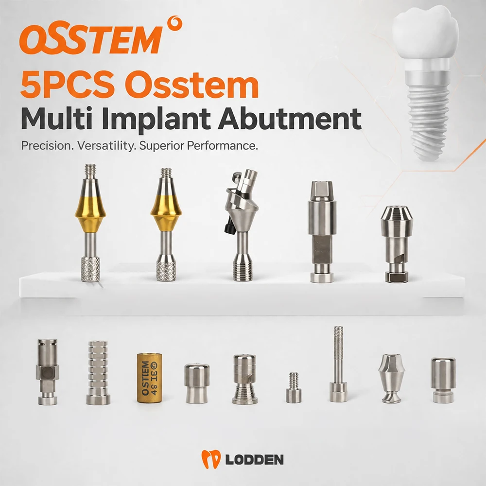 OSSTEM Multi Implant Abutment 5PCS Dental GS TS Abutment Grade 5 Titanium Alloy MU Analog Scan Body Base Healing Cap Coping