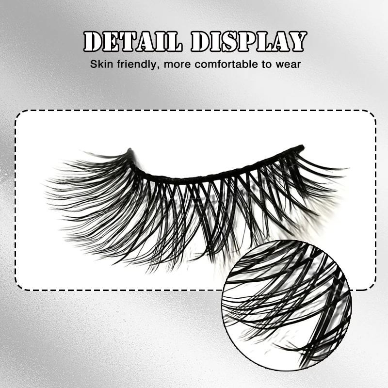 DEVOSERVICE 3D Mink Lashes 10 Pairs Natural Handmade False Eyelashes Thick Simulation Eyelash Extension Makeup Faux Cils Makeup