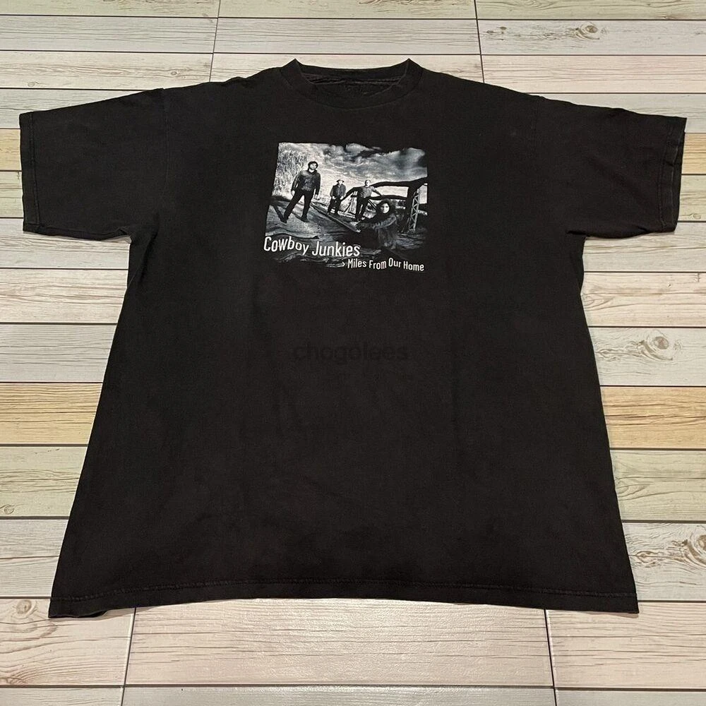 Коллекция 2024 года, редкая Винтажная Футболка 90-х годов в стиле ковбоя, рок-группы, футболка с круглым вырезом, Одежда Манга