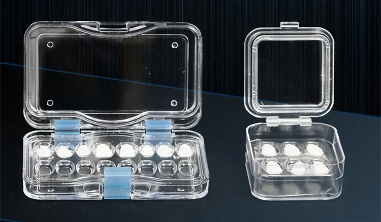 20Pcs Dentistry Tooth Box with 6/16Grooves Film Denture box  Storage Materials Aesthetic Dentist for Dental Technician Tools
