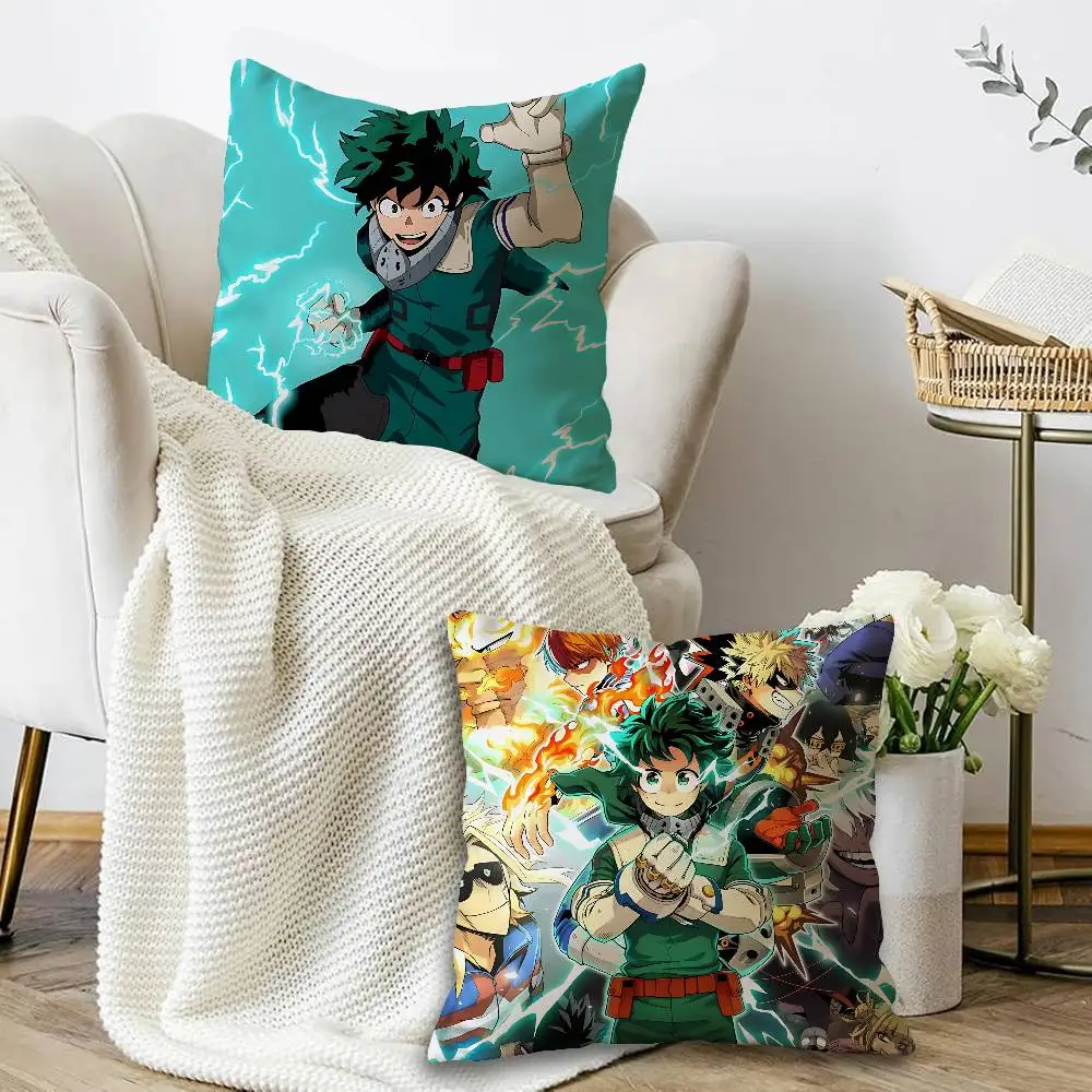 Anime M-My H-Hero Cushion Cover Car Throw Pillow Case For Sofa Car Christmas Gift 40x40cm 45x45cm