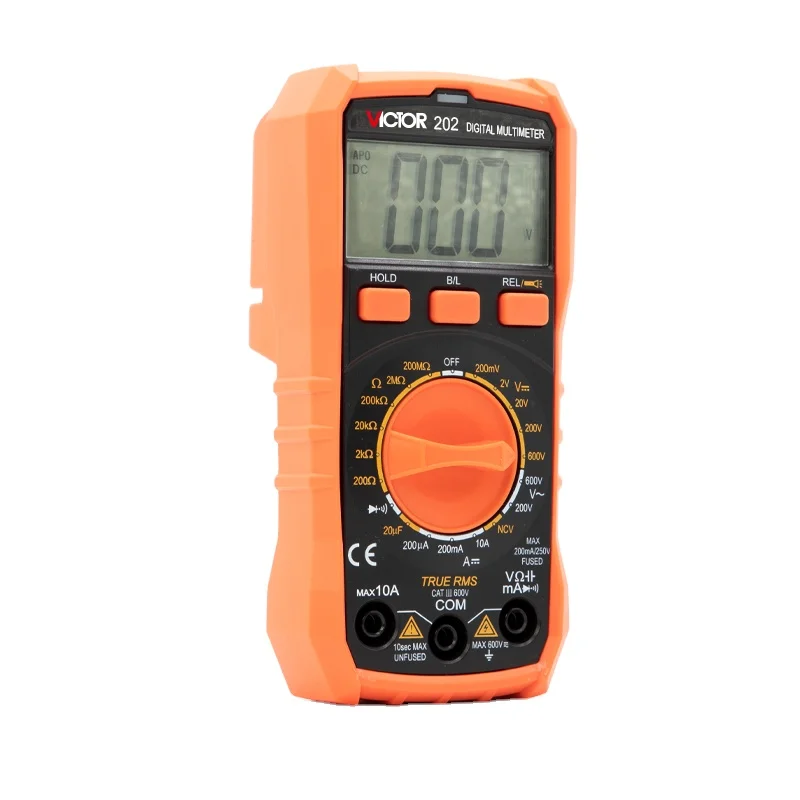 

VICTOR 202 Mini Digital Multimeter Capacitance Measurement Tool Compact Electronic Testing Device