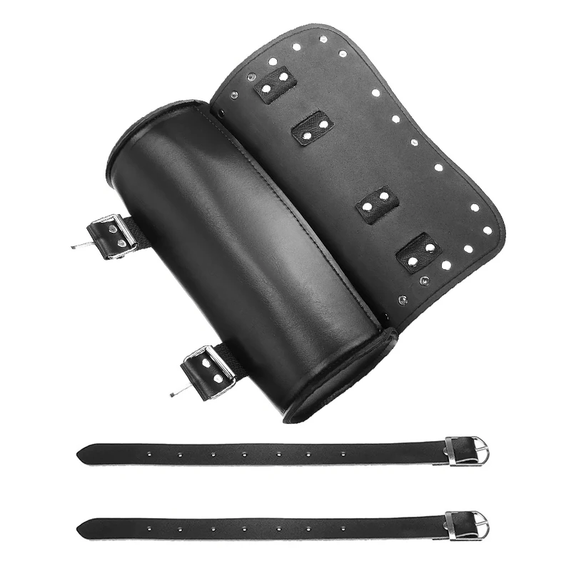 Universal Bags Black Motorcycle Tool Bag Front Fork Handlebar Saddlebag Roll Barrel Racing Tail Barrel Storage  Accessories