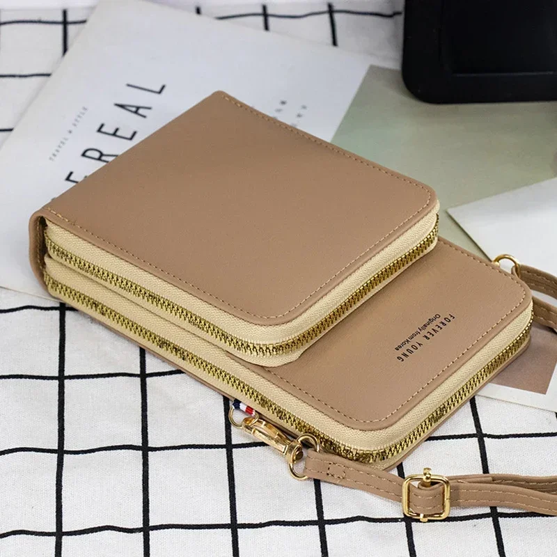 Fashion Women Bags Soft Leather Wallets Cell Phone Purse Crossbody Shoulder Strap Handbag for Lady Girls Shopping Bag