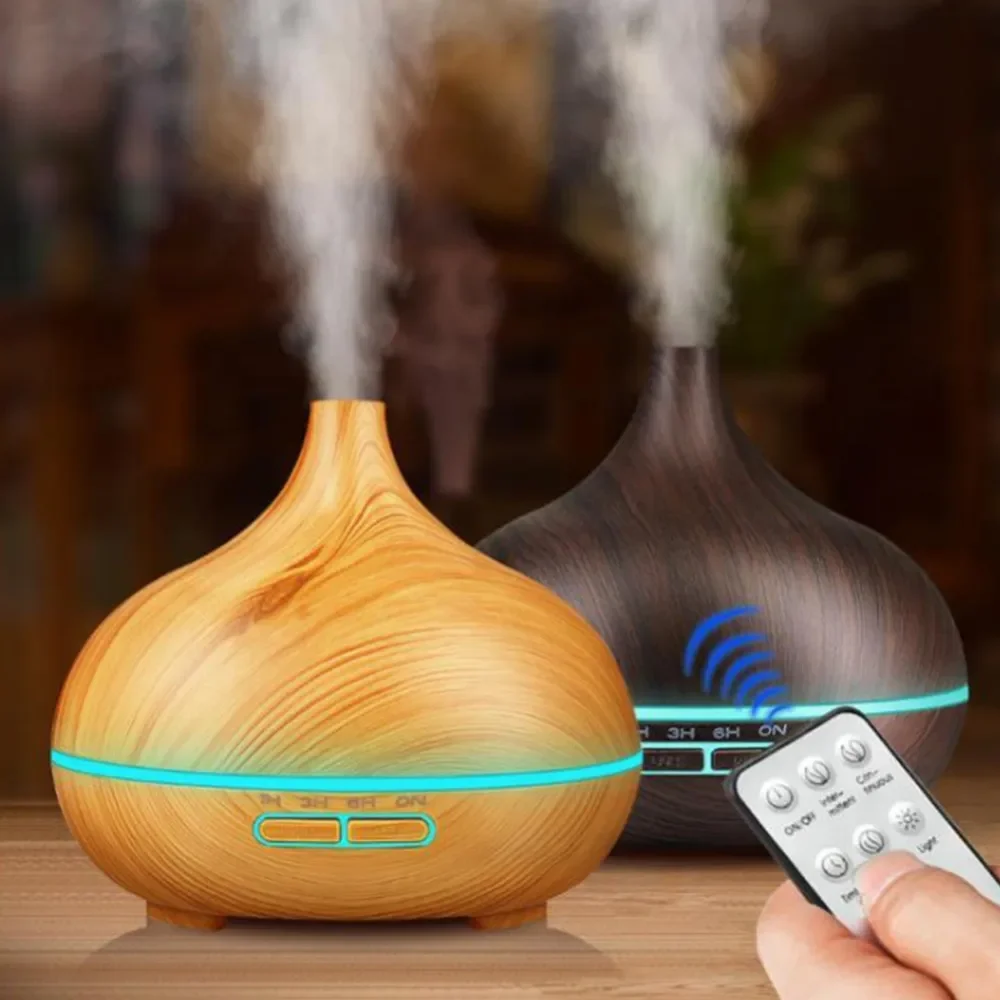 500ml Air Humidifier USB Aroma Diffuser Essential Oil Diffuser with 7 Color LED Lights&Remote Control USB Powered Air Humidifier