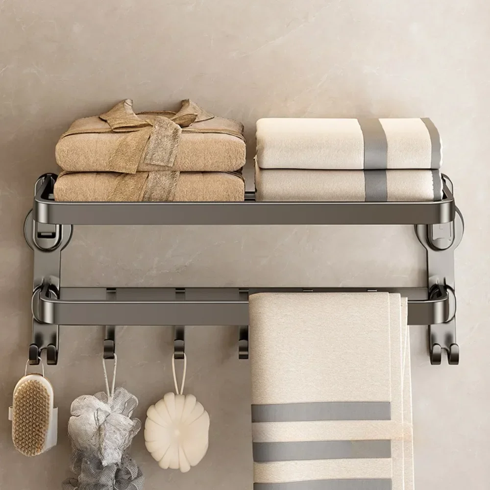 

Вешалка для туалетных полотенец без отверстий, присоска, вешалка для полотенец, аксессуары для ванной комнаты, настенная вешалка для банных полотенец, встроенная полка