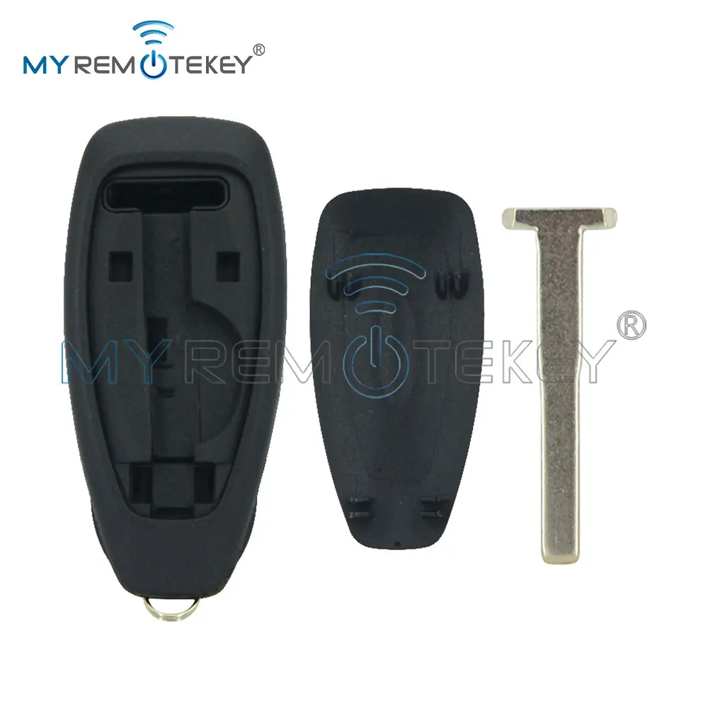 REMTEKEY Funda de llave inteligente para Ford Kuga Fiesta Focus 2003 2004 2006 2007 2008 2010 2012 3 botones