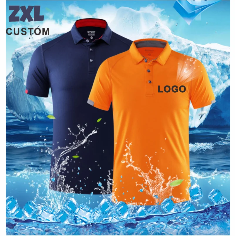 Summer Quick-Drying Polo T Shirt For Men Custom Logo Embroidery Printing Men And Women Golf shirts Personalized Design 2023 New