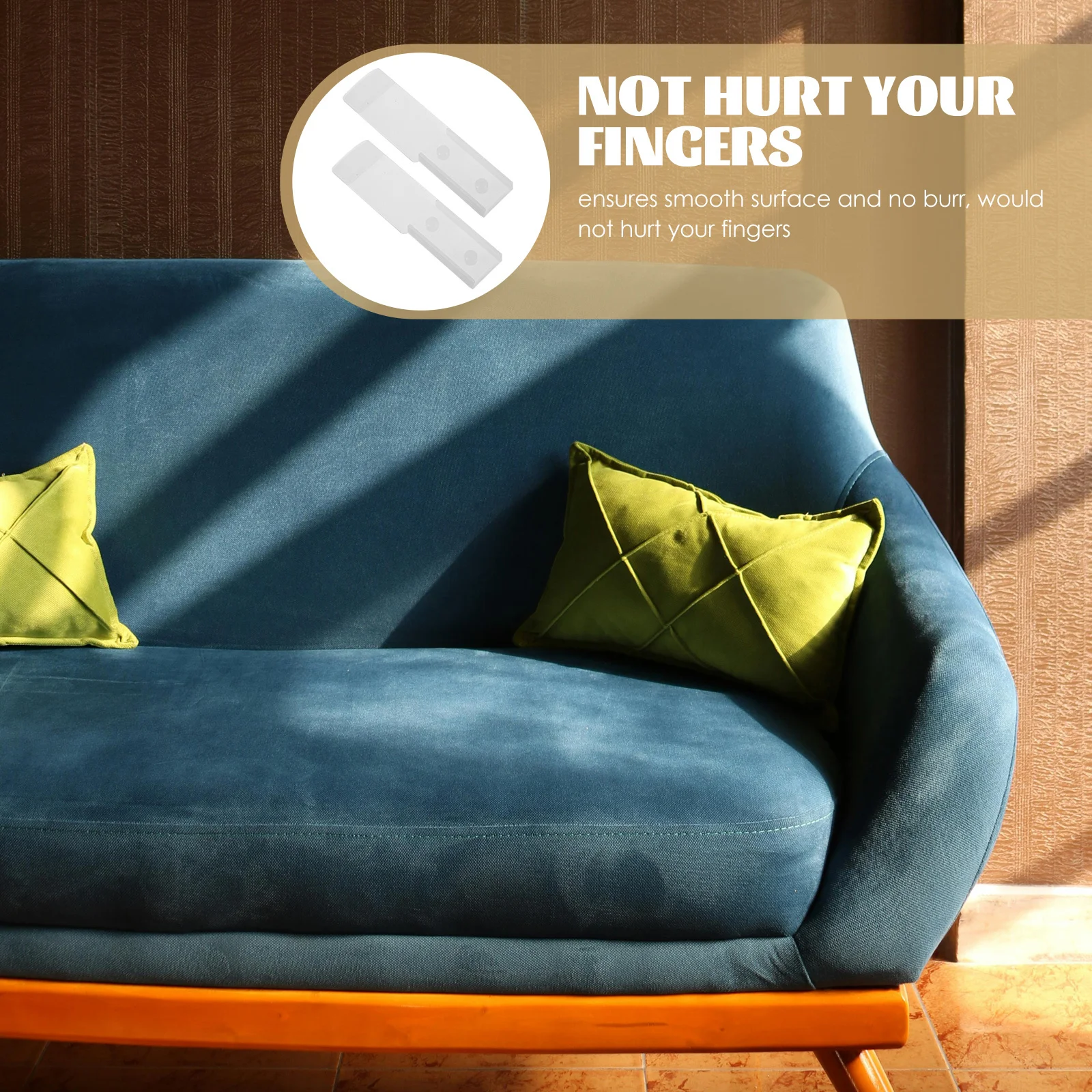 

50Pcs Sofa Hinges Protector Plastic Furniture Hinge Protective Pads Durable for Sofa Bed Couch Repair Hinges Protector