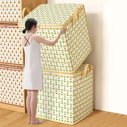 Portable Large Capacity Clothes Quilt Storage Bag Dust-proof Toy Home Moving Storage Bag Wardrobe Accessories
