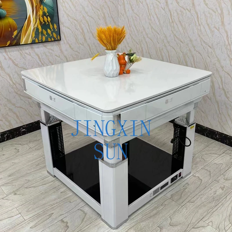 Mahjong machine automatic heating integrated mahjong table new fire dining table dual-purpose four-port machine electric roller