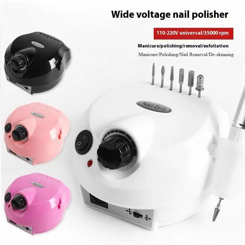 35000RPM Electric Nail Drill Machine Cutter Set Nail Gel Polish Nail Tools Salon Equipment Strong Polishing Tool Nail File Kit