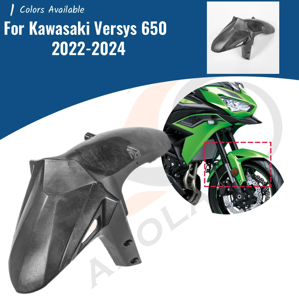 Guarda-lamas dianteiro para Kawasaki Versys 650, Fender Wheel Cover, Protetor de proteção contra respingos, Acessórios de motocicleta, 2023, 2024