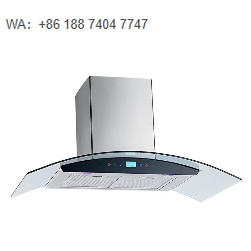 Smart Control Vented Range Hood High-Efficiency Grease & Odor Removal Easy-Clean Tempered Glass Housing Household Electric