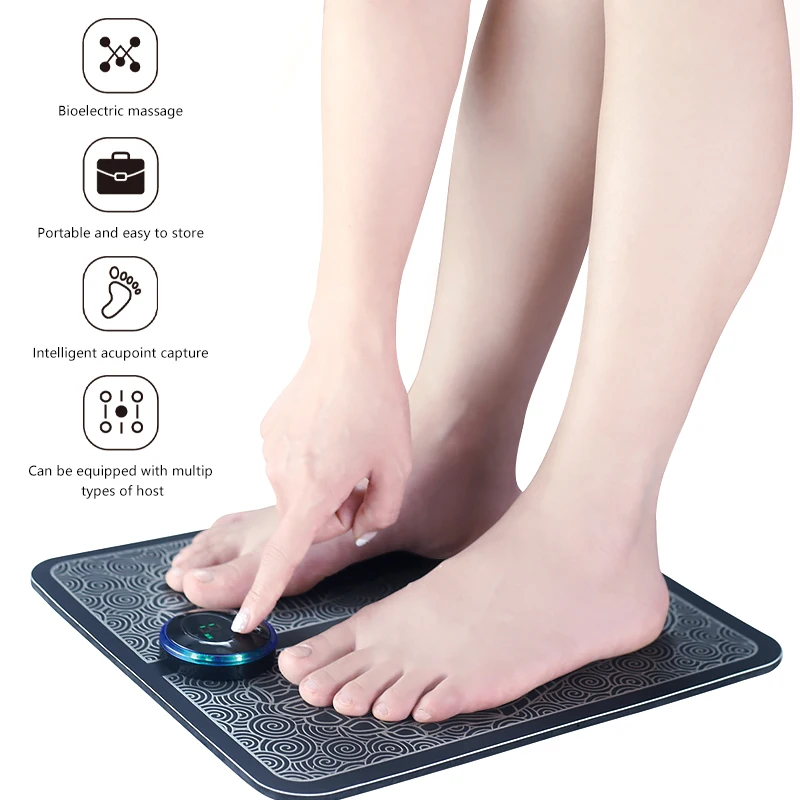 Electric EMS Foot Massager Pad Foot Massage Mat Feet Muscle Stimulator Improve Blood Circulation Relieve Ache Pain Health Care