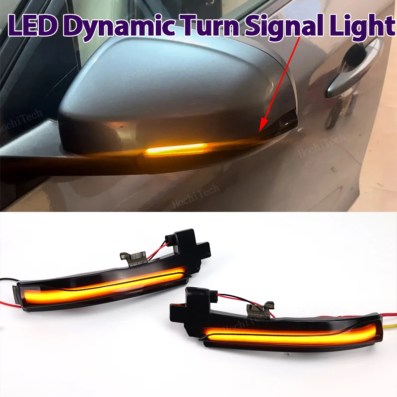 Dynamiczny kierunkowskaz LED z bocznym lusterkiem do Volvo S60 V40 V60 CC S80 II V70 III