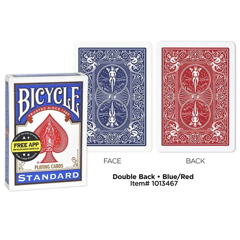 Bicycle Double Back Deck Red&Blue Back Playing Cards Gaff Magic Cards Close Up Stage Magic Tricks for Magician