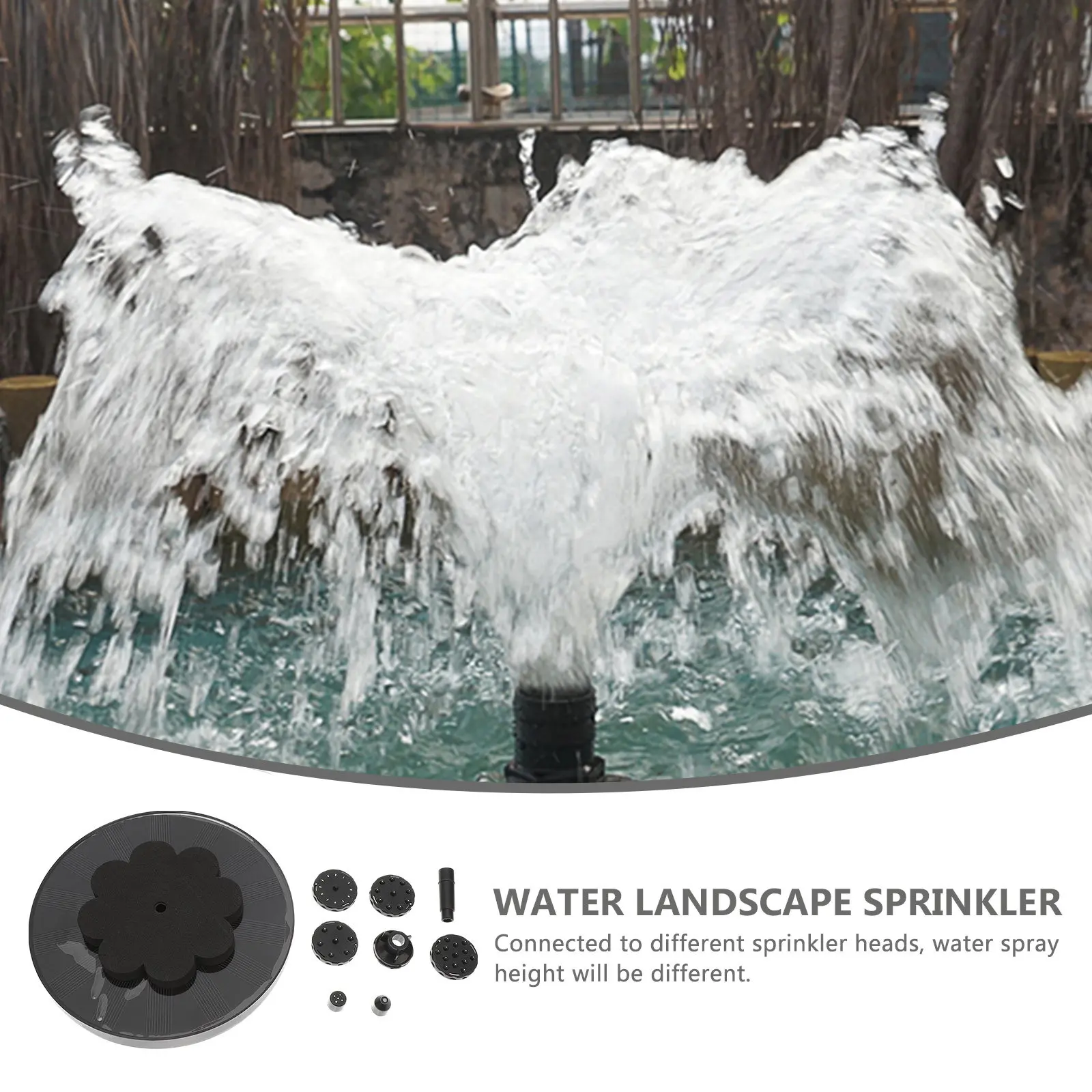 Mini Fountain Garden Solar Powered Pump Floating Aerator for Pond Accessories Fountains