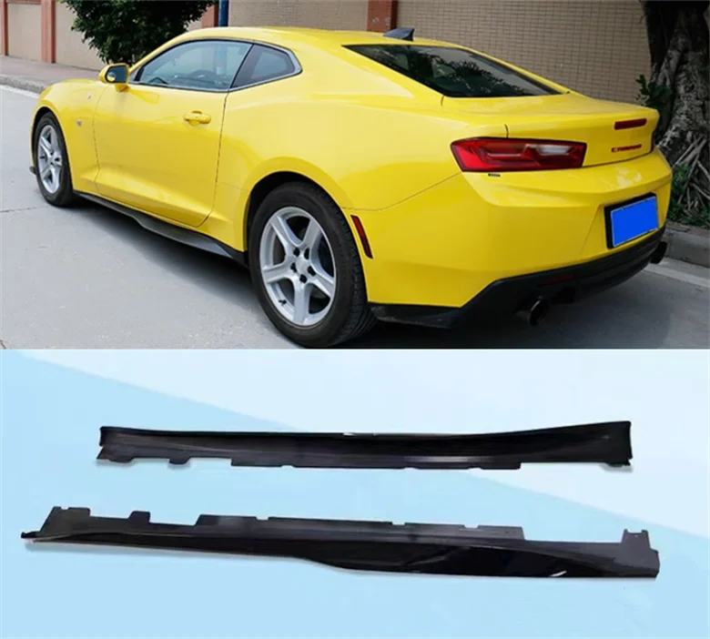 ABS Black Body Skirts For Chevrolet Camaro 2016 2017 2018 2019 2020 2021 2022 Side Panels Body Skirts Kit lip Cover