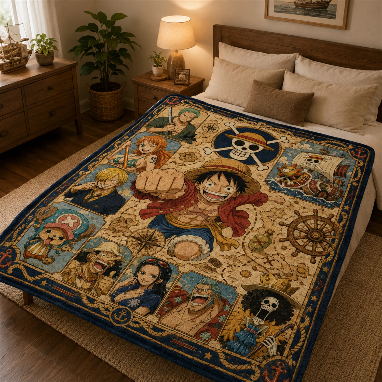 بطانية أنمي ون بيس ناعمة من ال - مراجعة Home Textiles Blanket وسعره