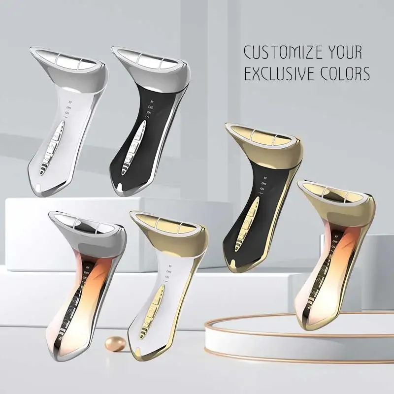 EMS Mikrostrom Hals- & Gesichts-Schönheitsgerät LED Hautverjüngung Doppelkinn-Reduzierer Gesichtsstraffung Hautstraffungs-Massagegerät