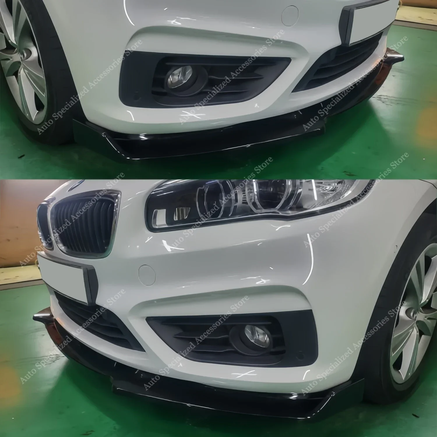 

For BMW F45 F46 Car Front Bumper Lip Spoiler Splitter Diffuser 2 Series 225i 220i 220d 218i Tourer 2014-2018 Bodykits Tuning