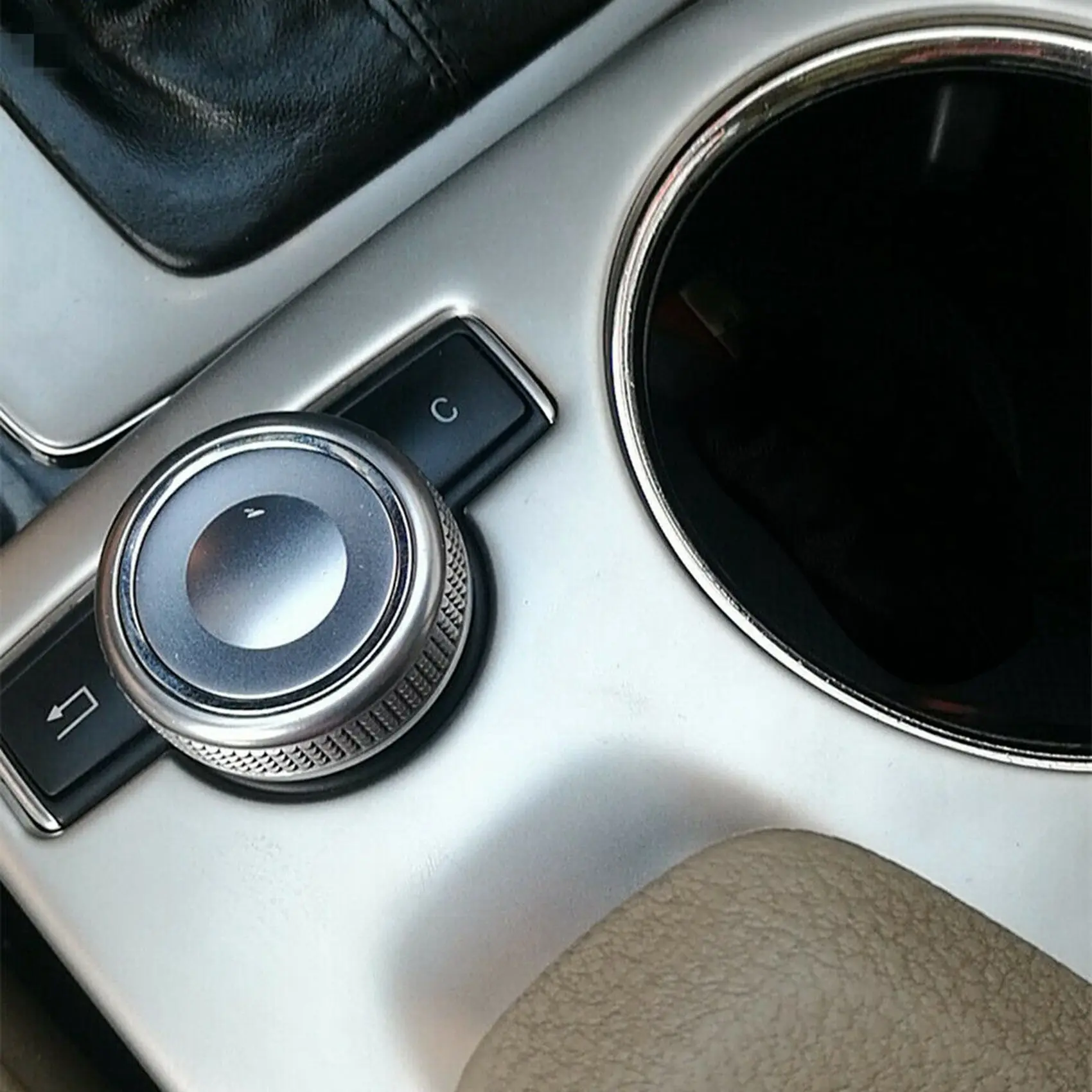 

AU63-Console Water Cup Holder Trim With Headlight Switch Cover Sticker For Mercedes Benz A W176 B W246, GLK X204 08-15