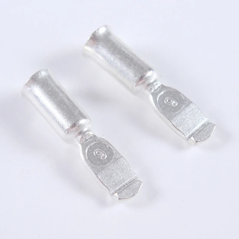 New-10Pcs For Anderson Plug Connector 50A 600V 6AWG Silver Plated Solid Copper Terminal AC/DC Power Tools
