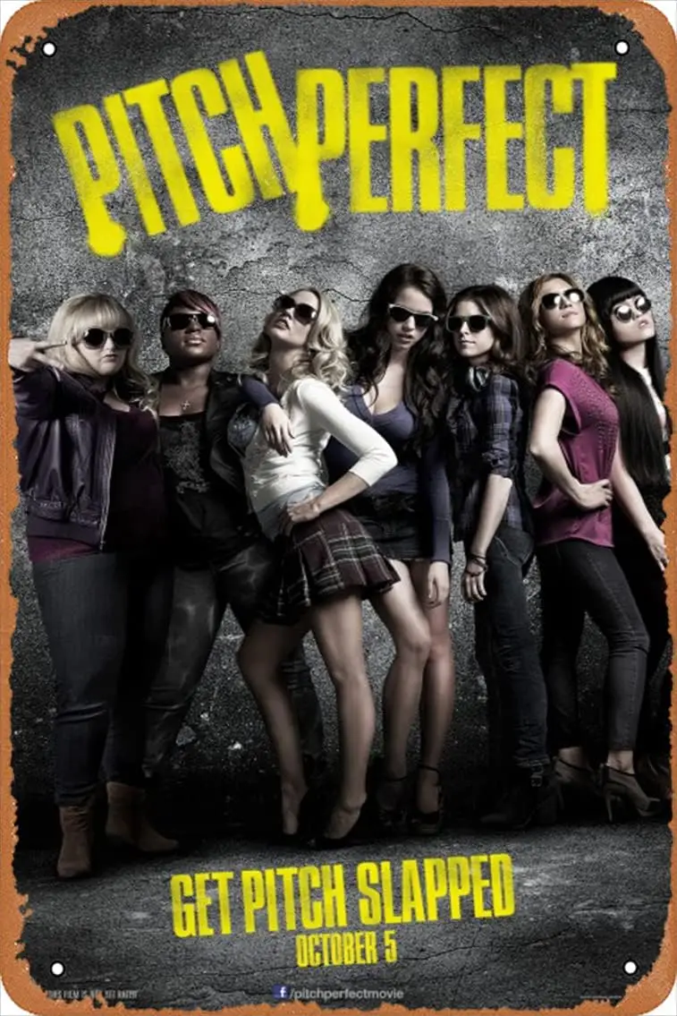 Retro Pitch Perfect Metal Sign Vintage Look Kitchen Signs Wall Decor Get pitch slapped 2012 Movie Poster Bar Decorations Fu sign