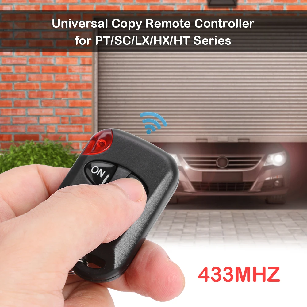 Universal Remote Control 433Mhz Gate Garage Door 2 Buttons Key A B ON OFF Fob Fast Duplicator copy RF Wireless Remote Control