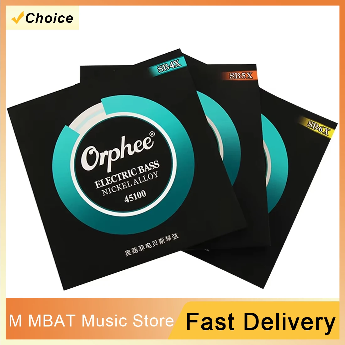 Orphee SB Series Electric Bass Strings Nickel Alloy Precision Winding  Strings Nano Rust Resistant Coating Guitar Accessories