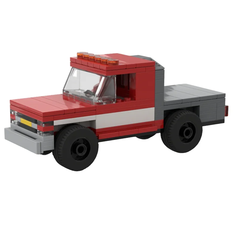 130pcs MOC Squarebody Flatbed City Off-Road Model Building Blocks Christmas Gifts Toy Idea Birthday 3D Collection Education DIY