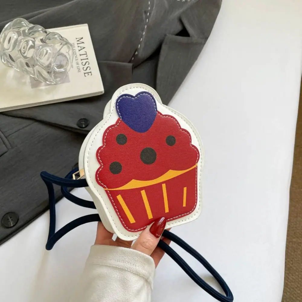

Casual Cute Cupcake Shape Crossbody Bag Mini Cartoon Small Messenger Bag Handbag Korean Cartoon Shoulder Bag Girl