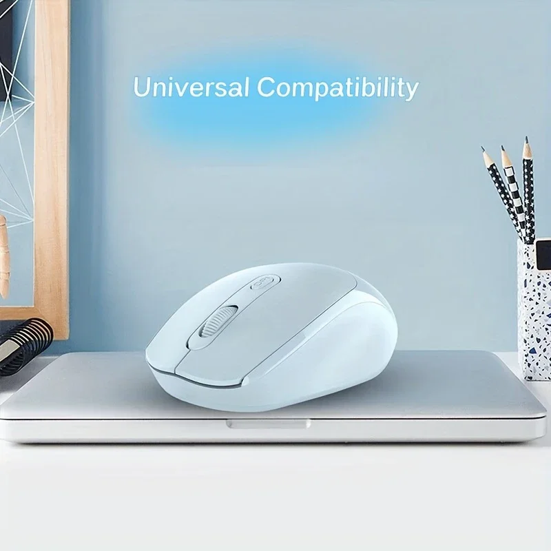 ماوس لاسلكي، ماوس بصري مريح متوافق مع تقنية Bluetooth 2.4G، ماوس كمبيوتر لأجهزة الكمبيوتر المحمول، الكمبيوتر الشخصي، الكمبيوتر المحمول، الفئران اللاسلكية للبطارية #5