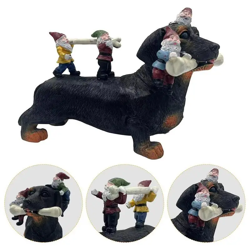 Dachshund Garden Gnomes Statues Resin Garden Statues Dachshund Dwarf Garden Decoration Gnome Statue Sculptures For Outdoor Home