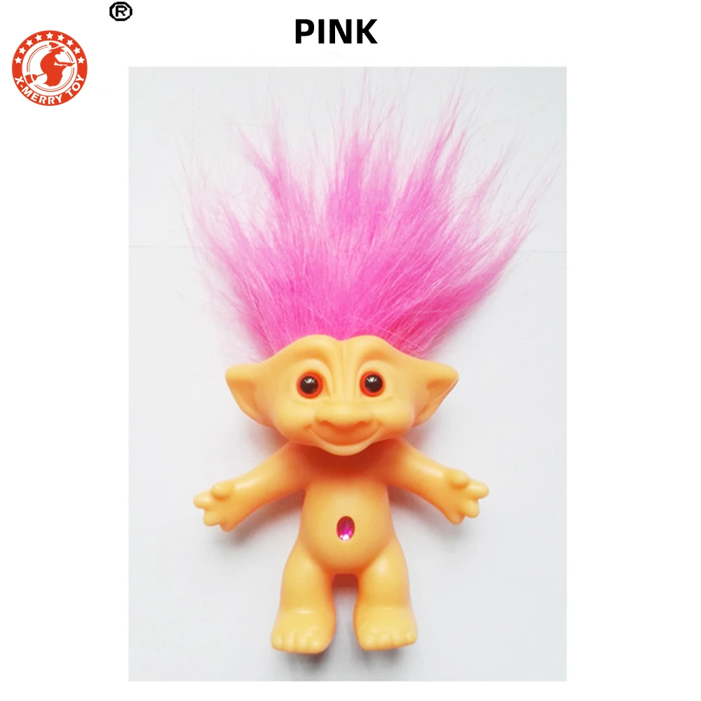 Vintage-Troll-Puppen, Glückspuppe, chromatisch, bezaubernd für Sammlungen, Schulprojekte, Kunst und Handwerk, Partygeschenke – Detail 4