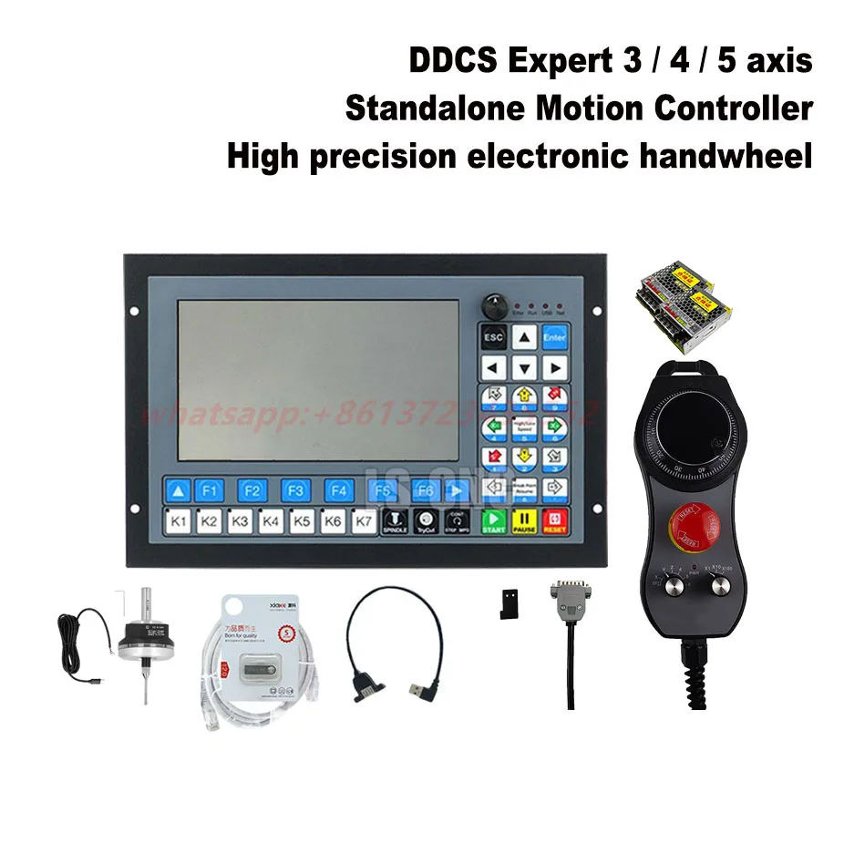 Ddcs-exper 3/4/5 Axis Cnc System, Motor Controller Kit +3d Edge Finder +mpg+75w24v Power Atc Controller To Replace Ddcsv3.1