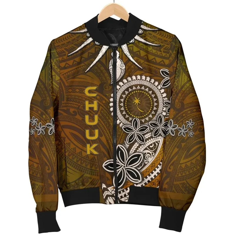 

Autumn New 3D Printed The Territory Of Guam Jacket Micronesia Chuuk Emblem Graphic Jackets For Men Vintage Fashion Mens Clothing