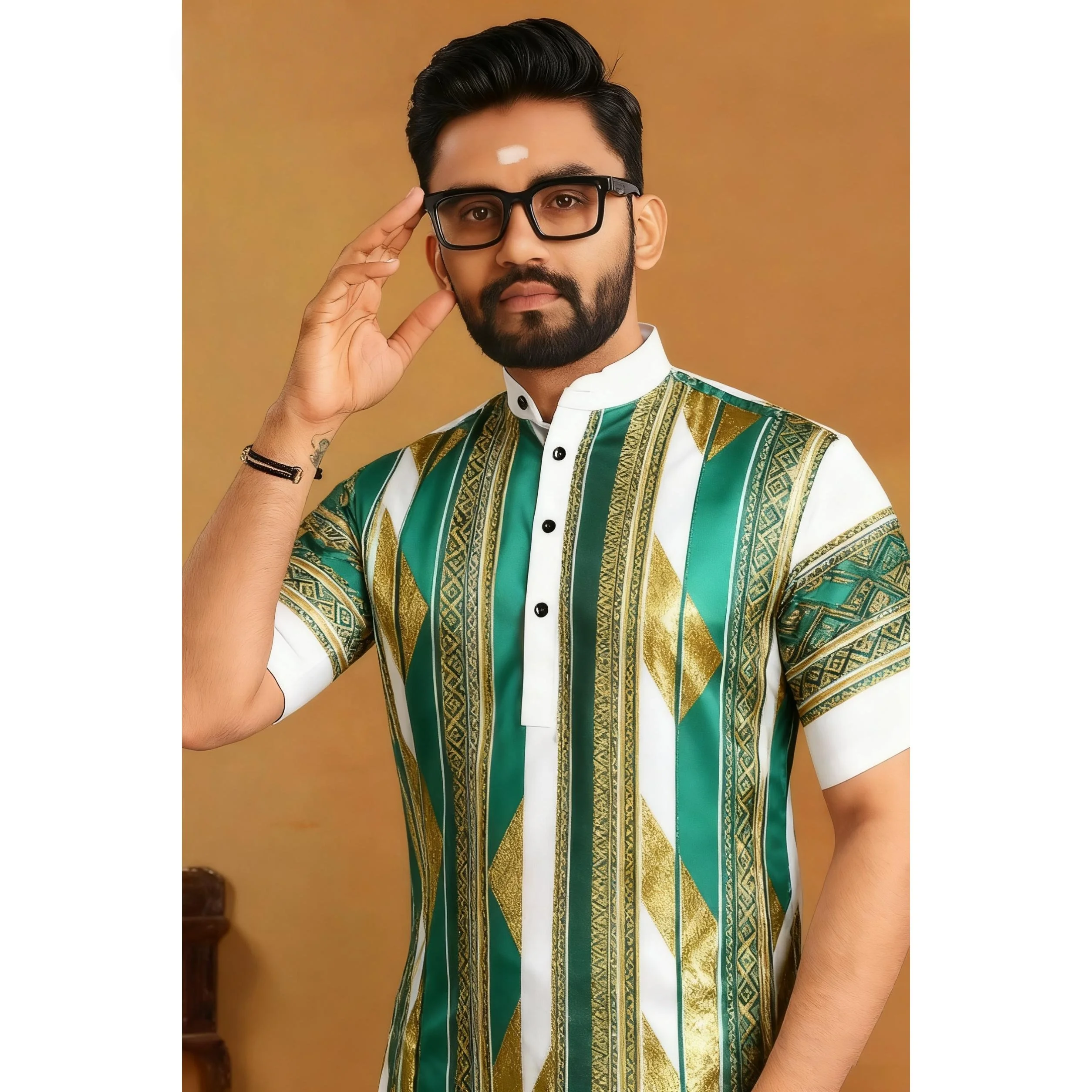 Мужской Абая Тобе, арабский мусульманский кафтан с короткими рукавами на пуговицах, простое платье с полосками, рубашки, исламская одежда, исламская одежда, Camisa Arabe Hombre