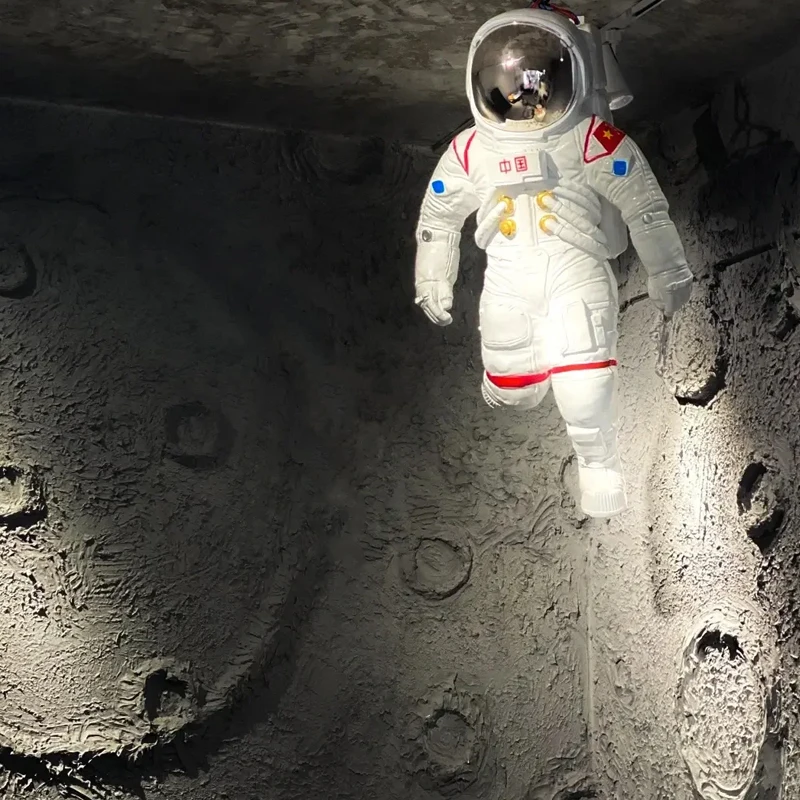 Lunar Planet Art 3D-Wandhintergrund für den Innenbereich, Heimdekoration, PU-Stein-Wandpaneel, industrieller Stil, geschnittene Polyurethan-Steinplatte