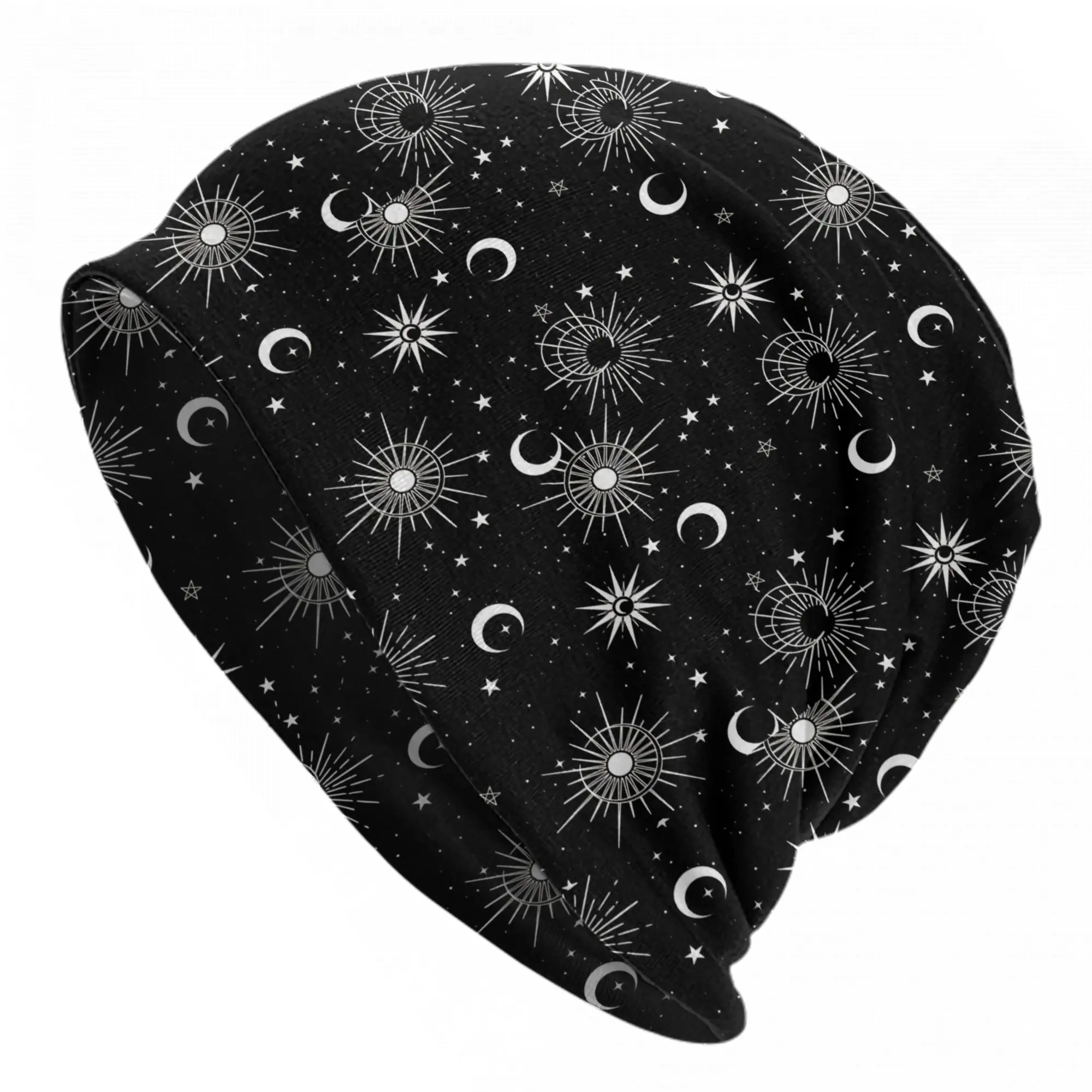 Astrology Zodiac Moon and Stars Cap  Fashion Unisex Street Skullies Beanies Hat Summer Warm Thermal Elastic Bonnet Hats