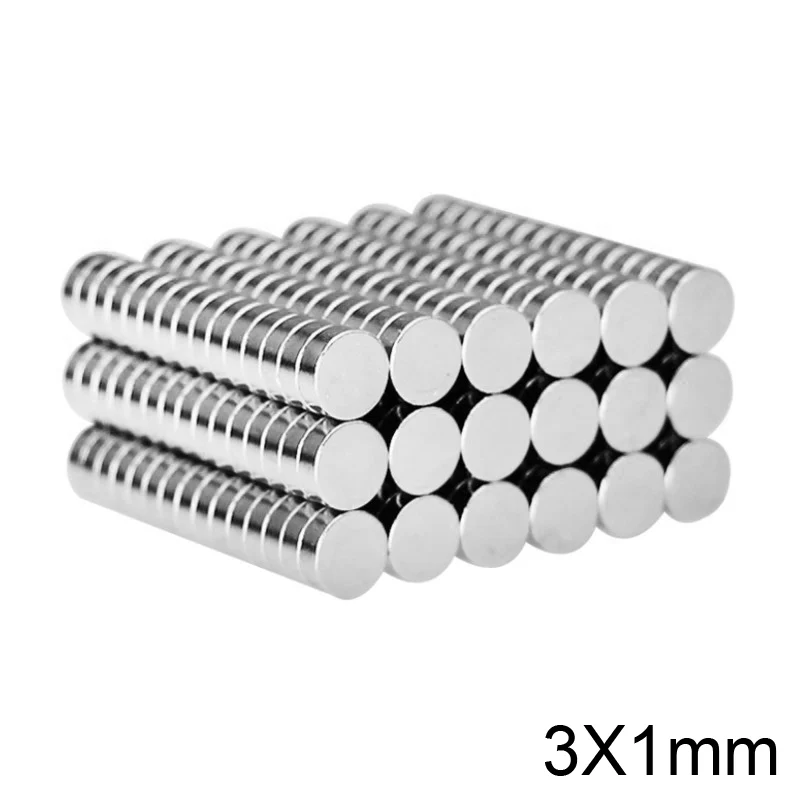 3x1 mm Sheet Mini Round Magnet 3mm * 1mm Neodymium Magnet N35 3x1mm Permanent NdFeB Super Strong Magnets Disc 3*1