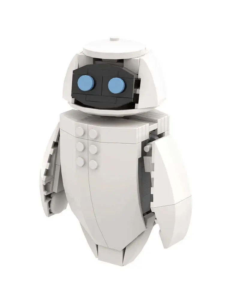 MOC Movie Robot Eve Building Blocks Model White intelligent Robot Eve Brickheadz Assembly Toys Kids Birthday Gifts