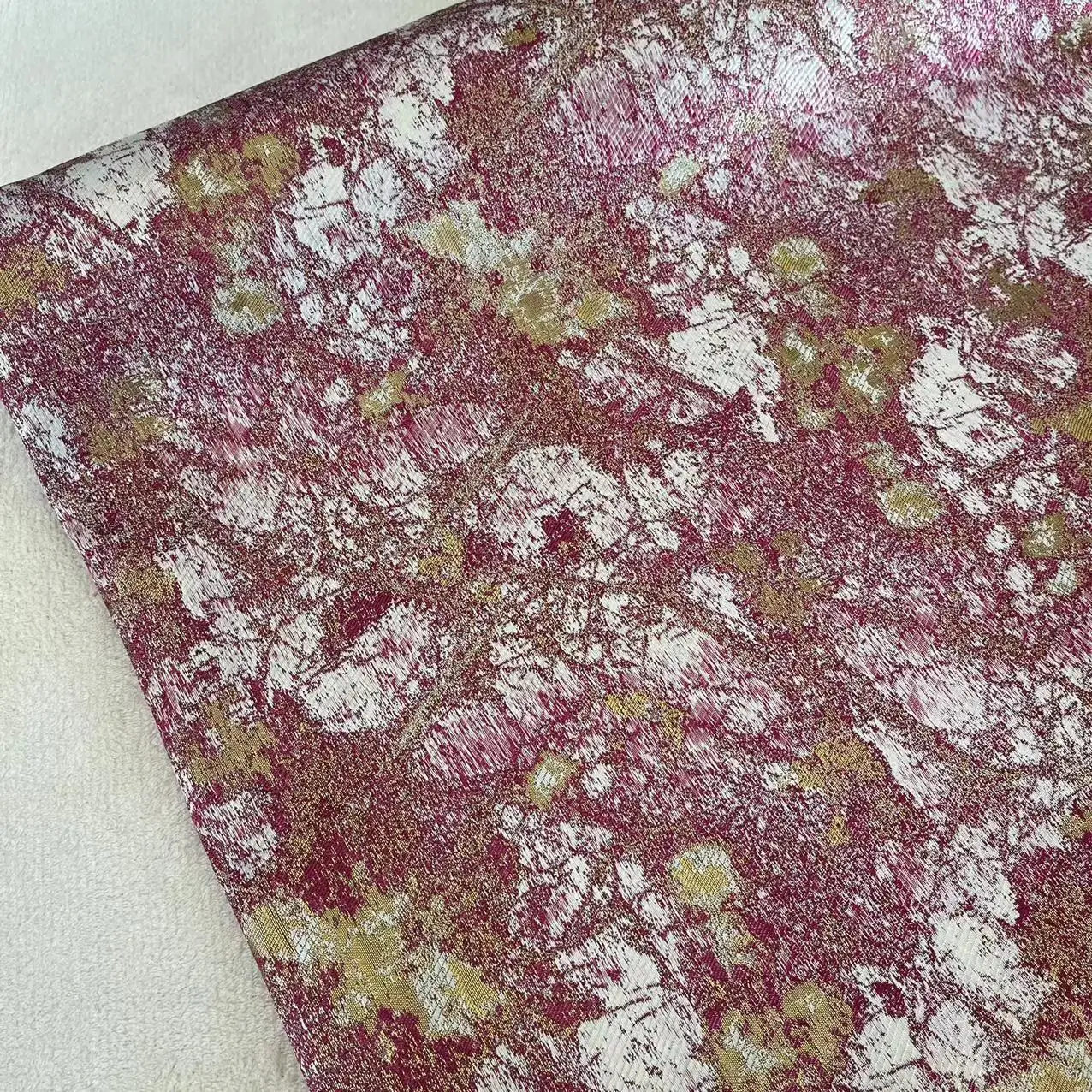 2023 new high-end gold thread jacquard curtains high-precision yarn-dyed abstract pillows American retro clothing fabrics